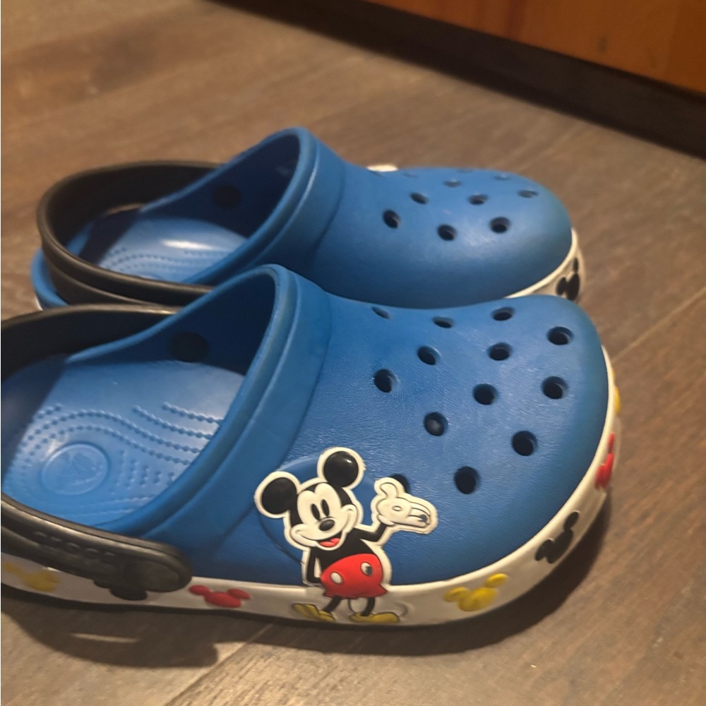 Disney Kids Blue Mickey Mouse Slippers